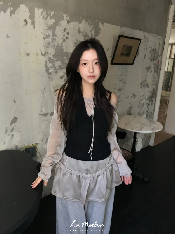 垂墜感美背繞脖背心